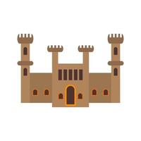 Castle Flat Multicolor Icon vector