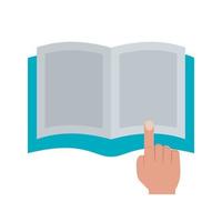 Read Book Flat Multicolor Icon vector