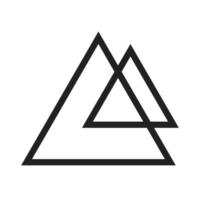 Two Triangles Line Icon vector