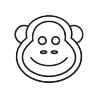 icono de línea de mono vector