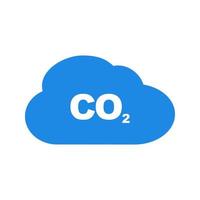 Carbon Dioxide Gas Flat Multicolor Icon vector