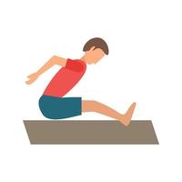 Long Jump Flat Multicolor Icon vector