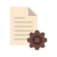 Document Settings Flat Multicolor Icon vector