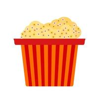 Popcorn Flat Multicolor Icon vector