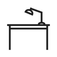 Working Desk Line Icon vector