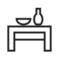 icono de línea de mesa de decoración vector