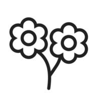 Small flowers Line Icon vector