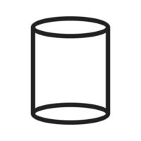 Cylinder Line Icon vector