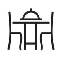 Dinner Table II Line Icon vector