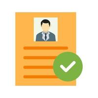 Valid User Profile Flat Multicolor Icon vector