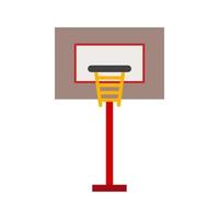 poste de baloncesto icono multicolor plano vector