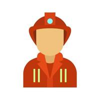 Firefighter Flat Multicolor Icon vector
