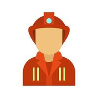 Firefighter Flat Multicolor Icon vector