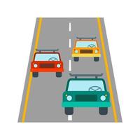 Highway Flat Multicolor Icon vector