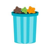 Garbage Flat Multicolor Icon vector