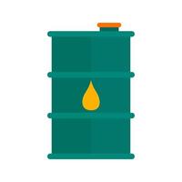 Oil Barrel Flat Multicolor Icon vector