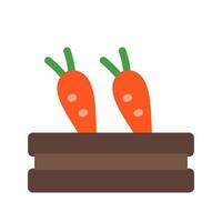 Harvested Vegetable Flat Multicolor Icon vector