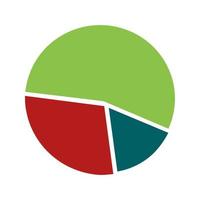 Pie Chart Analysis Flat Multicolor Icon vector