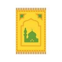 Prayer Rug Flat Multicolor Icon vector