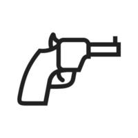 Revolver Line Icon vector