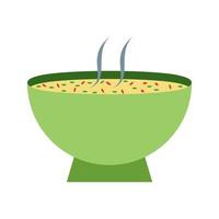 Hot Soup Flat Multicolor Icon vector