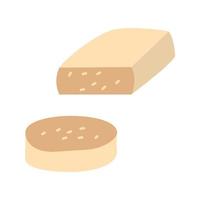 Hand Cheese Flat Multicolor Icon vector