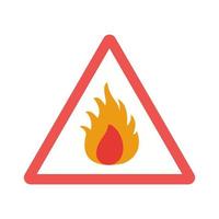 Flammable Material Flat Multicolor Icon vector