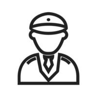 Pilot Line Icon vector