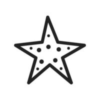 Starfish Line Icon vector