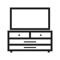 Dressing Table Line Icon vector