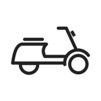 icono de línea de bicicleta de juguete vector