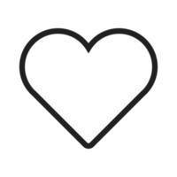 Single Heart Line Icon vector