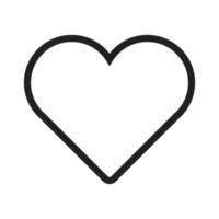 Single Heart Line Icon vector