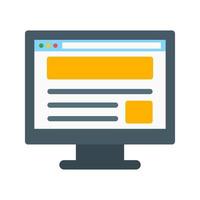 Webpage Flat Multicolor Icon vector