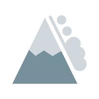 Snow Avalanche Flat Multicolor Icon vector