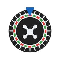 ruleta i icono multicolor plano vector