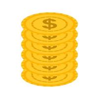 Stack of Coins Flat Multicolor Icon vector