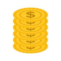 Stack of Coins Flat Multicolor Icon vector