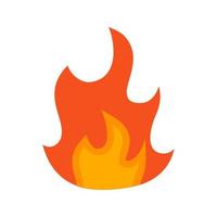 Flame Flat Multicolor Icon vector