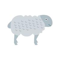 Sheep Flat Multicolor Icon vector