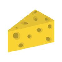 Cheese Flat Multicolor Icon vector