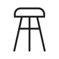 Stool Line Icon vector