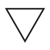 Inverted Triangle Line Icon vector