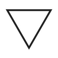 Inverted Triangle Line Icon vector