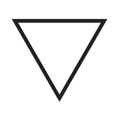 Inverted Triangle Line Icon