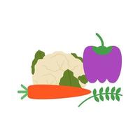 Vegetables Flat Multicolor Icon vector