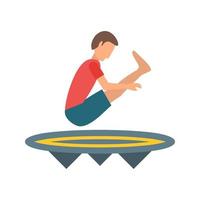 Trampoline Flat Multicolor Icon vector