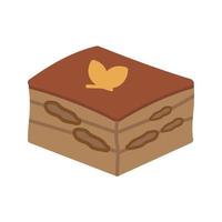 Tiramisu Flat Multicolor Icon vector