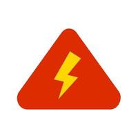 Electricity Danger Flat Multicolor Icon vector