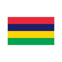 Mauritius Flat Multicolor Icon vector